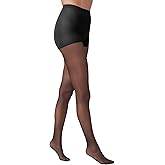 HUE Women's Sheer Control Top Tights Supersoft Lightweight Pantyhose