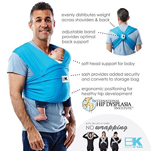 image for Baby K'tan Active Baby Wrap Carrier, Infant and Child Sling - Simple W