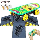 ZENFOLT Remote Control Car, Novelty Design Remote Control Skateboard Toy with 4-Sided Pyramid Skateboard Kit, RC Car Xmas Gifts for Kids with Rechargeable Batteries for Boys and Girls