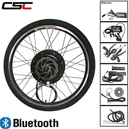 LOLTRA Ebike Rear Wheel Bluetooth Conversion Kit for 20"/24"/26"/27.5"/28"/29" 700C Mountain Electric Bicycle with 36/48V 250/350/500/100/1500W Brushless Hub and KT-LCD8 Display