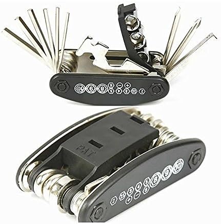 Yikaka 16 in 1 Multifunction Bike Bycicle Cycling Combination Repair Steel Tool kit Set Hex Wrenches Screwdriver，Mountain bike,racing bike repair tools，Bicycle multifunction gadgets