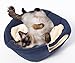 PREMIUM Pet Bed/Cave, Cat Bed and Cave, Small Dog Bed, 2-in-1 foldable, soft, warm, washable pet bed with a pillow. Size 16