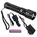 NVTED Rechargable LED Flashlight, Water Resistant 1500 lumen CREE-T6 Tactical LED Torch, Adjustable Focus with 5 Light Modes, AC+Car Charger+18650 Battery