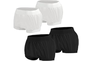AQX Cloth Diaper Covers for Adult, Reusable Waterproof Underwear for Incontinence, Leakproof High Waist Plastic Pants 4Pcs (Black&White, XL)