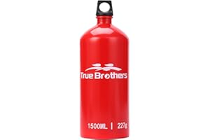 Hosioe 1.5L Aluminum Oil Fuel Bottle Alcohol Liquid Gas Oil Container for Camping Hiking Backpacking