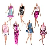 Buytra 7-Pack Barbie Doll Clothes Handmade Wedding Dress Party Gown Clothes Outfits for Girl's Birthday Gift