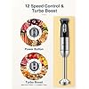 5-in-1-Hand-Blender-Set-12-Speed-Stick-Blender-with-Turbo-Button-Stainless-Steel-Immersion-Blender-Food-Chopper-Beaker-Electric-Whisk-for-Smoothies-Soups-Sauces-Baby-Food-by-Yabano Hand Blender Set, 5 in 1 Stick Blender for Kitchen, 12 Speed Stainless Steel Immersion Blender, Food Chopper, Beaker…