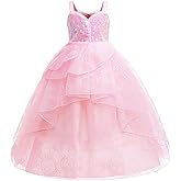 Dressy Daisy Witch Costume Girls Princess Dress Up Layered Tulle Ball Gown for Birthdays Halloween Size 4-12 Pink/Black