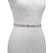 Remedios Elegant and Stylish Pearl Rhinestone Embellishments Bridal Belt Sash,Champagne