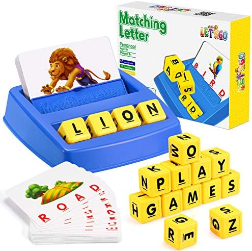 Joozmui Juego Educativo 2 En 1 De Letras Y Números, Incluye Bandeja, Tarjetas, Dados Y Bloques, Ideal Para Niños De 3 A 8 Años, Aprendizaje De Lectura Y Matemáticas