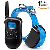Remote Shock Dog Training Anti Barking Collars – 3 Modes: Beep, Vibrate, Shock Stimulation – Lightweight & 100% Waterproof – 330 Yards Range – Ideal as Correction Collar