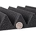 NRG Acoustic Double Thick Studio Acoustic Wedge Foam Panels 12 Pack of 12”x12”x2” (Charcoal)