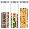 Glass-Jars-Embedo-Glass-Storage-Jars-1400-ml-Airtight-Food-Jars-Set-of-3-Food-Canisters-Kitchen-Canisters-for-Spaghetti-Flour-Coffee-Sugar-Pasta-Glass-Food-Storage-Containers-Set Glass Jars, Embedo Glass Storage Jars 1400 ml Airtight Food Jars Set of 3 Food Canisters Kitchen Canisters for Spaghetti, Flour, Coffee, Sugar, Pasta, Glass Food Storage Containers Set…