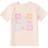 Ecolala Girls' Graphic Tees Summer Cute Tops Casual Short Sleeve Crew Neck T Shirts