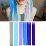 Lilac Blue Miley Cyrus Ombre Hair Color | SKY BLUE Hair Color | With Shades of Silver, Light Blue, Lilac, Steel Blue, Royal & Navy A Pack of 6 Hair Chalk | Color your Hair Lilac Blue Ombre in seconds with temporary HairChalk