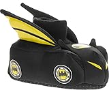 Batman Batmobile Toddler Little Kid Sock Top Slippers (X-Large / 11-12 M US Little Kid, Yellow/Black)