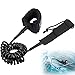 Tagvo Sup Leash Coiled 10' Super Strong 7mm Cord with Waterproof Waist Pouch, Comfortable Padded Neoprene Ankle Cuff Stand up Paddle Board Leash with Double Swivels Anti-rust, Flexible Surfboard Leash