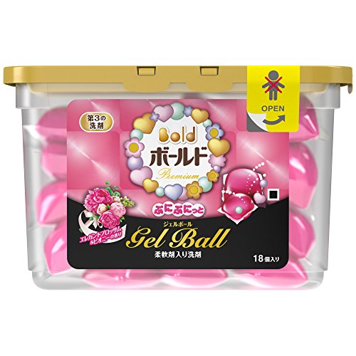 Japan Household Cleaning Supplies - Bold laundry detergent liquid Punipunitto gel ball elegant Blossom & Peony fragrance body 437g (18 pieces) *AF27* - Thumbnail 5