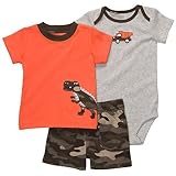 Carter's Boys Oh So Fun Set - Orange Dino (6 Months)