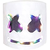 DJ Mask LED, Music Festival Helmets, Cosplay Costume Full Head Masks Halloween Party Props Costume Masks White
