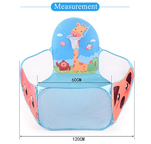 AutoLover Kids Play Tent Foldable Ocean Ball Pit Pool Indoor Outdoor Play House for Children Play Set Toy(YELLOW)