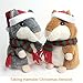 Powshop Cute Mimicry Pet Talking Hamster Repeats What You Say Plush Animal Toy Electronic Hamster Mouse for Kids Birthday/ Christmas Gift (Brown With Knitted Scarf)