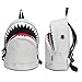 3D Shark Canvas Backpack Kids Book Bag School Backpack for Children Toddler Girls Boys (Gray)