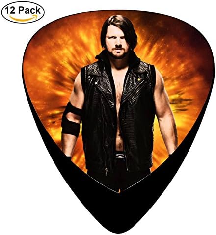 AJ Styles Guitar Picks Celluloid Medium 12 Pack Complete Cool Custom Assorted