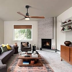 Sofucor 52 Inch Solid Wood Ceiling Fans With