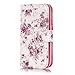 IKASEFU [9 Card Slots] Rose Flower Pu Leather Magnetic Book Style Wallet Flip Purse Protective Case Cover Compatible with Samsung Galaxy S3-Rose Flower