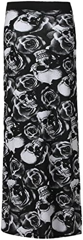 Women Ladies Jersey Long Printed Maxi Gypsy Stretchy Skirt Plus Size