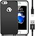 iPhone 8 Case, iPhone 7 Case, iPhone 6s/6 Case, COOLQO Shockproof Heavy Duty Dual Layer Rugged Case + Tempered Glass Screen Protector Cover & Skin for Apple iPhone 4.7 Inch_Black