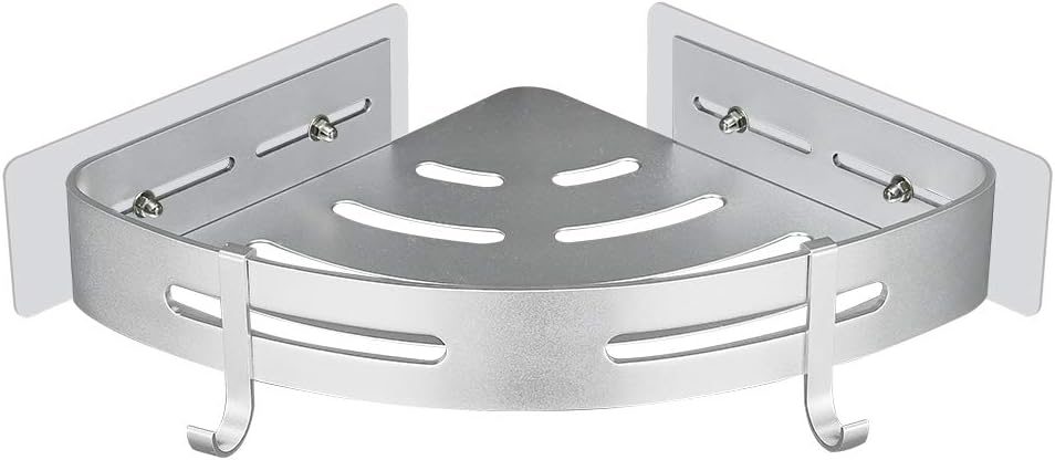 Gricol Corner Shelf Adhesive Suction Shower Caddy: Home Improvement