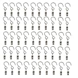 Mydio 50 Pack Stainless Steel Curtain Clip String Party Light and Outdoor Activities Wire-Party Supplies(50 Pack)