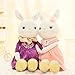 Me Too Tiramitu Stuffed Bunny Plush Rabbit Dolls Toys Pink Dress 16 inches+Gift Bag …