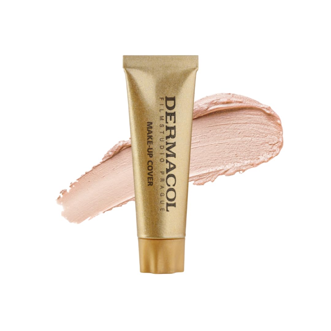 Dermacol Mini Full Coverage Foundation 13g, Liquid Matte Makeup with SPF 30, Waterproof Foundation for Oily Skin, Acne, & Under Eye Bags, Long-Lasting Makeup Products Shade - 208