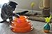 FluffyPal Tower of Tracks Interactive Cat Toys & Feather Kitten Toy - Durable & Long Lasting - Entertainment and Physical & Mental Stimulation with Three Level Tower of Tracks Cat Toy (Orange)