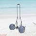Large Wheeleez Heavy Duty Folding Beach Cart with Big Wheels - Wagon Rolls Easily on Sand and All Terrain