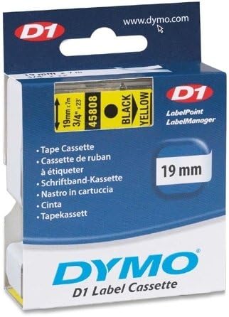 Dymo Corporation DYMO D1 Electronic Tape, 3/4"x23' Size, Black/Yellow SKU-PAS972607