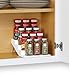 YouCopia ShelfSteps 4-Tier Spice Shelf Cabinet Organizer, Small with Labels, White