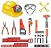 21 Pieces My First Handy Belt Pretend Play Kids Toy Tool Belt Set - Little Handyman Construction Tools with Light Up Miner Hard Hat, Safety Goggles and Accessories