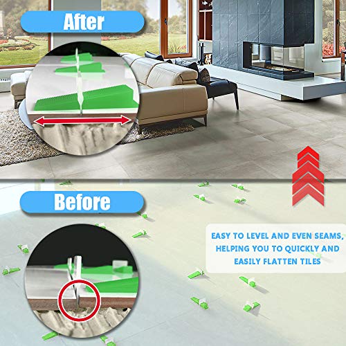 YEFU Tile Leveling System 1/8'' Kit Include 300 PCS Tile Spacers Clips