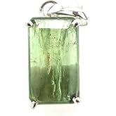 Natural Green Kyanite 925 Solid Sterling Silver Pendant 22mm