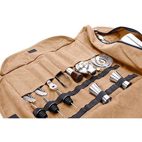 Professionelle Barkeeper-Tasche, tragbare große Bar-Sets, Rolltasche, Arbeitsplatz, Cocktail, Werkzeugtasche für Reisen… – Bild 3
