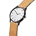 MVMT Classic Men's 45 MM Analog White Black Tan Watch with Leather Strap