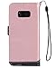 FLYEE Case Compatible with Samsung Galaxy S8 (5.8 inch,Released in 2017),Wallet Case for Women and Girls with Card Holder, Premium PU Leather Magnetic Flip Protective Case for Galaxy S8 5.8-Rose Gold
