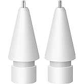 DIGIROOT 2 Pack Upgraded Apple Pencil Tips, 0.72mm iPad Pencil Tips | Fine Point, White, for Apple Pencil Pro/1st/2nd Gen/USB-C&amp;Logitech Crayon/iPad Pro/Air/Mini Pencil