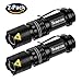 Rraycom LED Flashlight Tactical Flashlights 2 Pack, 300 Lumens Mini Zoomable Ultra Bright Handheld Light 3 Modes for Hiking, Hunting, Fishing and Camping