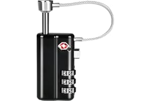 HOSOCASE Gun Lock TSA Combination Locker, with 10mm Shackle Resettable Code, Alloy Keyless Cut-Resistant Design, Travel Security, Storage Accessory, Pistol Case/Box Fit, Luggage Protection, Safe Compatibility