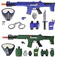 Mozlly Police Officer & Soldier Role Play Kit Toys - Includes 9 Piece Pack, Dress Up with Special Forces or Police Costume Accessories - Set of 2